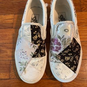 Satin patchwork vans